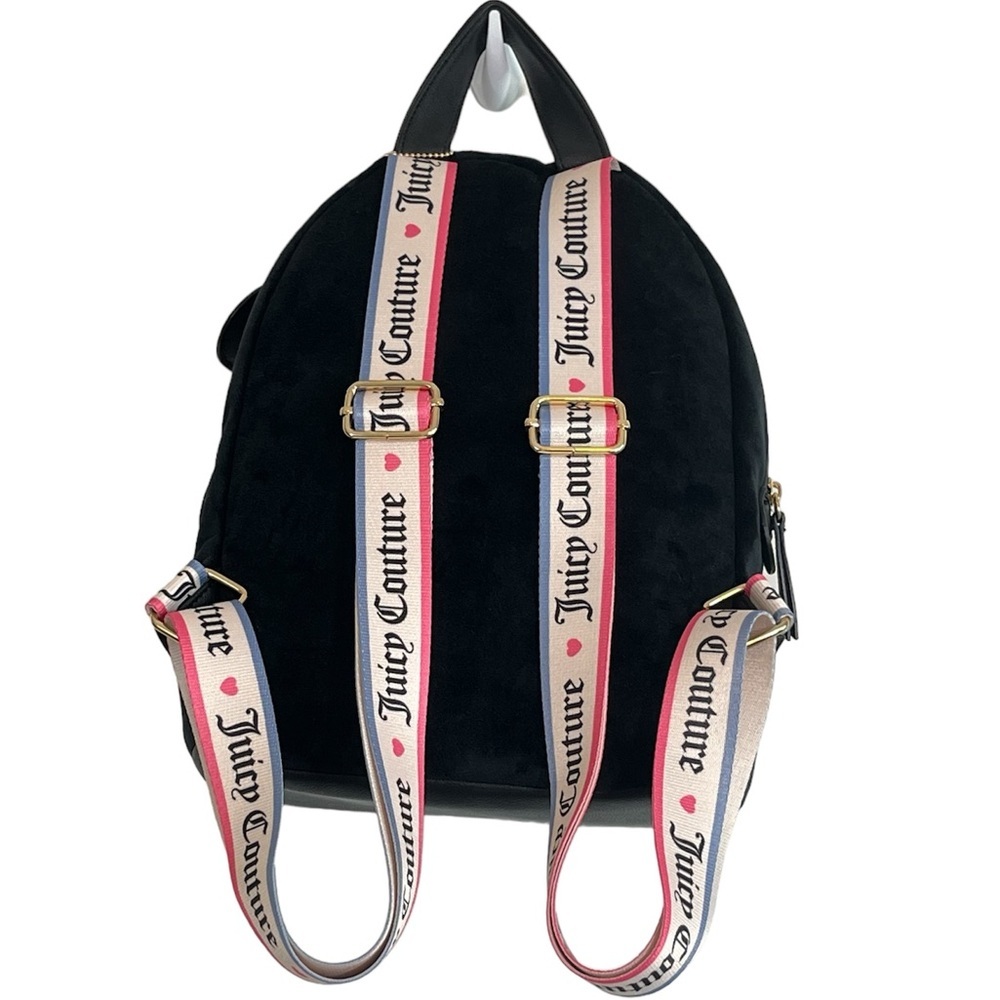 NEW Juicy Couture Liquorice Big Spender Studded Velvet Backpack - Picture 2 of 12